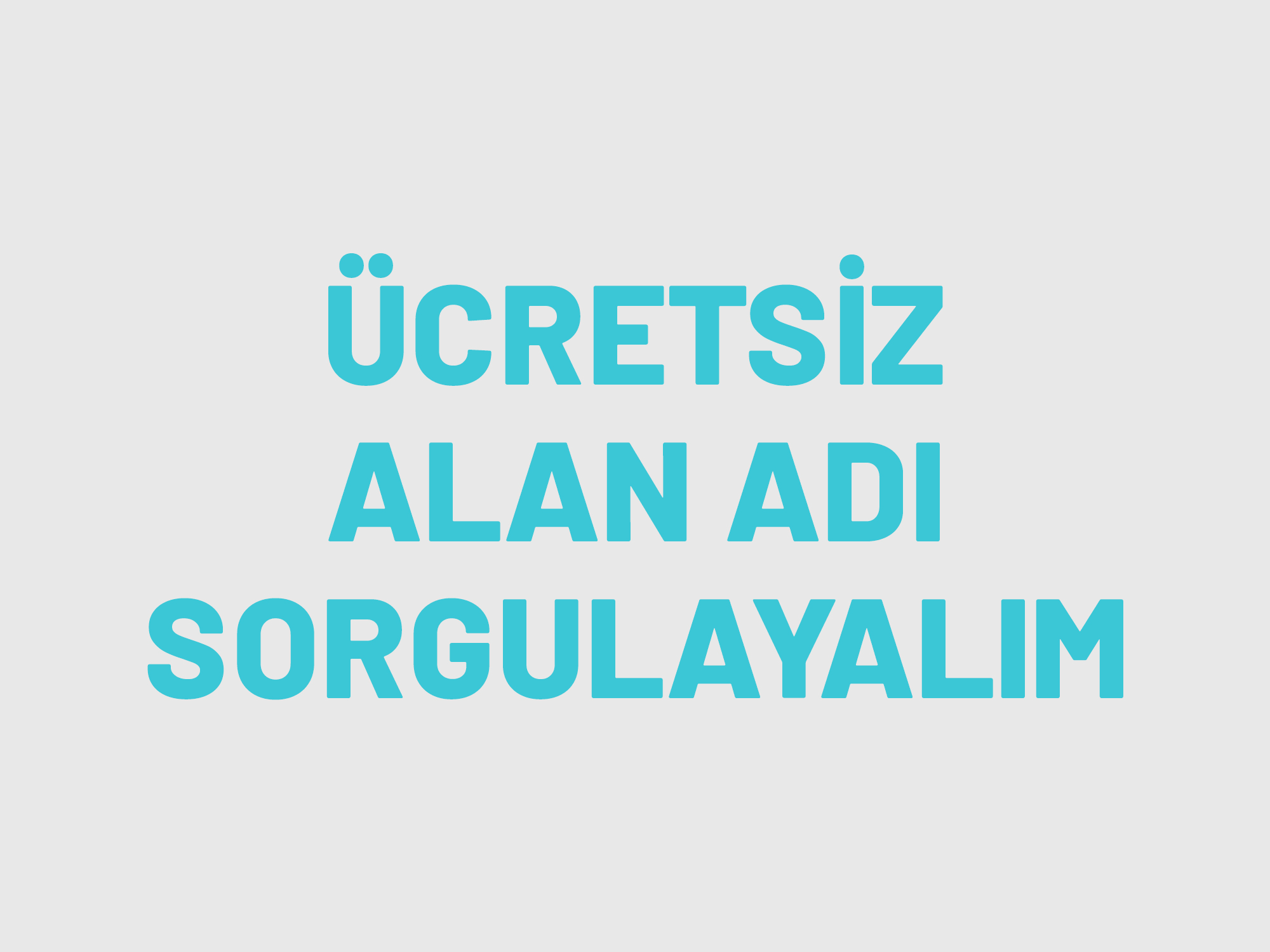 Ücretsiz Alan Adını Sorgulayalım